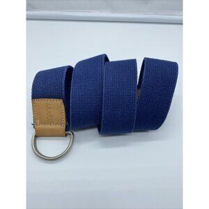 Esprit Blue Canvas Woven D Ring Belt Women's Size M 32 Inches End to End